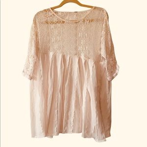 Free People Lace Baby doll top